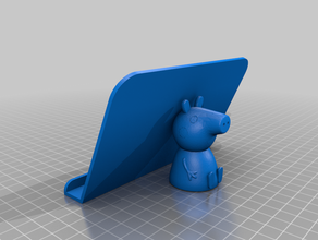 peppa pig tablet holder wutz stand 3d print model - Mito3D