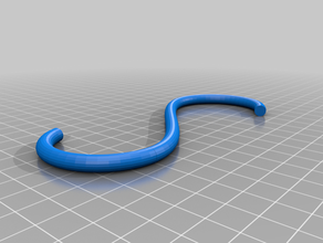 crochet en s simple forme de 3d print model - Mito3D