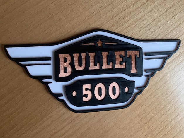 royal enfield bullet 500 logo 3D print model - Mito3D