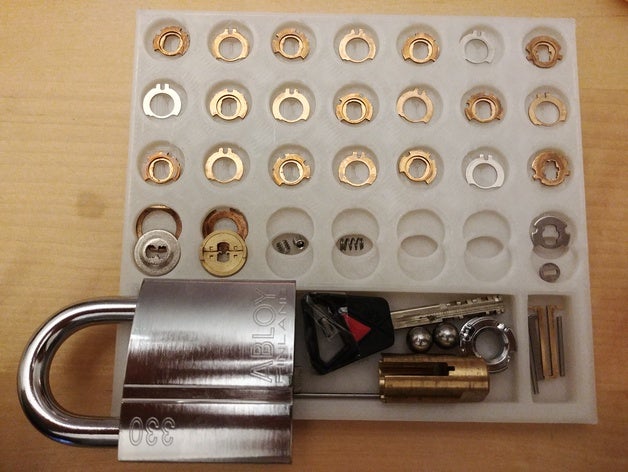 appuntare il vassoio del disco detainer serrature a pistoncini abloy assa 700 lockpicking locksport pinning protec2 la rigenerazione delle chiavi 3D print model - Mito3D