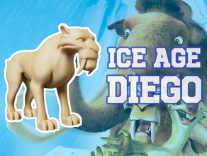 diego ice age fun cartoon character sid 3d print model - Mito3D