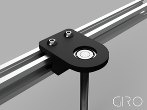 giroets - 608 ball bearing z-rod stabilisation 2020 2040 4020 608zz bracket eryone thinker s ets giro giro3d giroremix mounting plate z-axis 3d print model - Mito3D