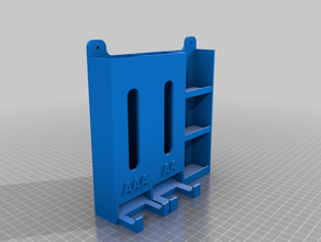 wall mounted battery holder 3d print model - Mito3D