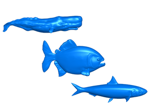 los peces conjunto de 2 refrigerador la pizarra digital imanes pescado imán nevera del sealife magnética 3d print model - Mito3D