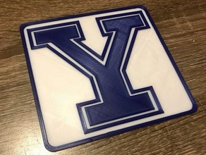 yale logo il college università 3d print model - Mito3D