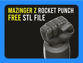 mazinger z rocket punch llavero clave mech el robot cohete 3d print model - Mito3D