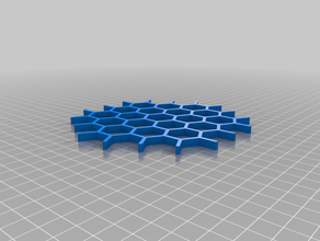 honeycomb coaster 3d print model - Mito3D