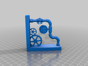steampunk shelf bracket 2 3d print model - Mito3D