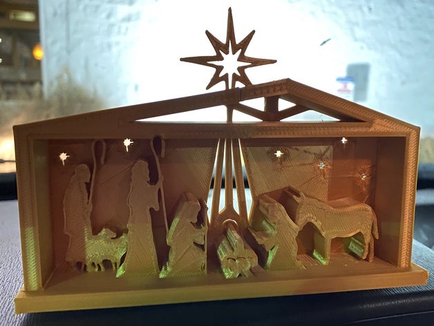 christmas nativity manger scene christian christianity decoration decorations native american 3D print model - Mito3D