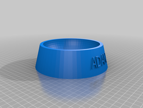 my customized fully parametric dog cat food bowl adan 3d print model - Mito3D