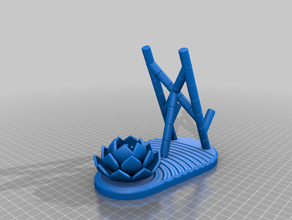 zen phone base flower holder lotus stand 3d print model - Mito3D