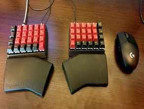 let's split keyboard case - middle piece ergonomic lets mechanical 3d print model - Mito3D