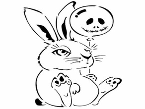 bunny stencil coniglietto la pasqua di easy print mammifero il coniglio 3d print model - Mito3D
