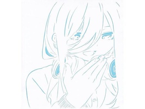 miku nakano estêncil 2 anime garota mangá quíntuplos stencil 3d print model - Mito3D