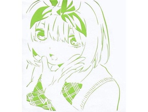 yotsuba nakano pochoir l'anime jeune fille le manga quintu quintuplets 3d print model - Mito3D
