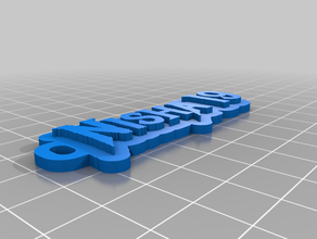 özelleştirilmiş çok satırlı etiket anahtarlığım 3d print model - Mito3D