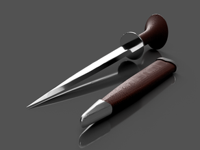 ciri ' s dagger drucken ohne Unterstützung Dolch witcher 3d print model - Mito3D