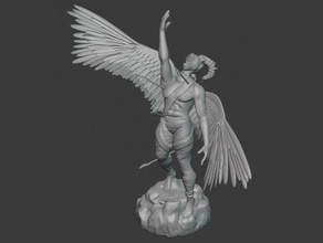 kutsal bir İblis, şeytan dnd minyatür dungeons dragons heykel 3d print model - Mito3D