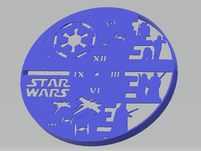star wars le visage de l'horloge remix 3d print model - Mito3D