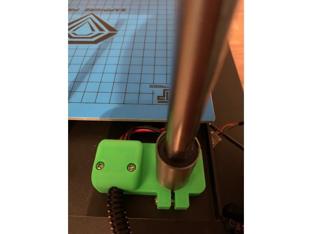 saphir pro - heatbed serre-câble porteur support de câble deux arbres 3D print model - Mito3D