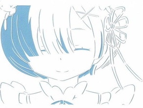 rem pochoir 2 l'anime le manga rezero re zéro 3d print model - Mito3D