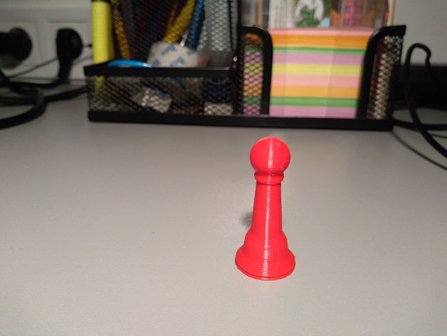 peón el ajedrez pieza de 3D print model - Mito3D