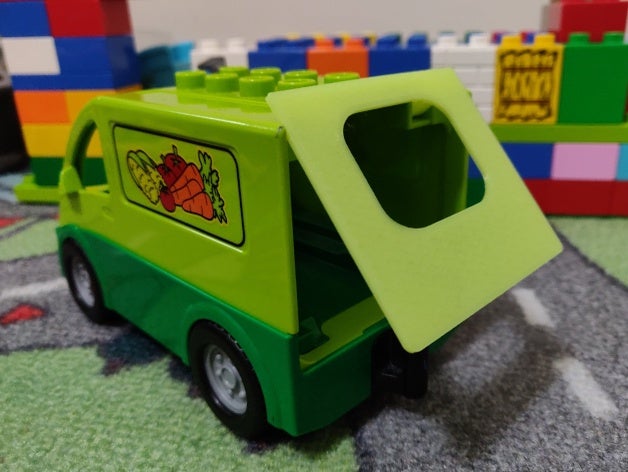 lego van arka kapı çift ya da geri Çift 3D print model - Mito3D