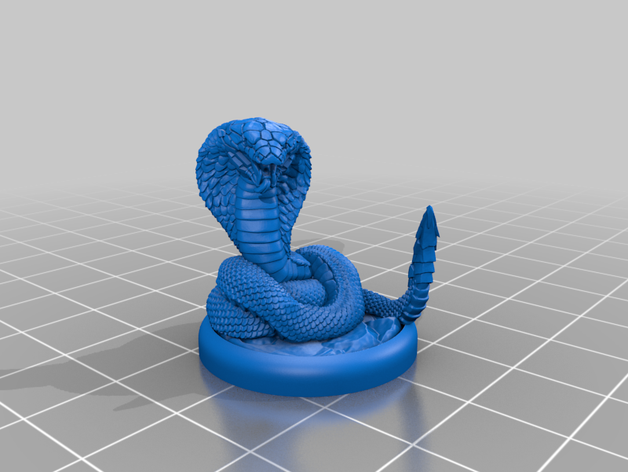28mm de cobra 28mmscale dnd em miniatura jogos miniaturas cobras tampo mesa 3D print model - Mito3D