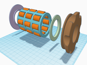 ender 3 bobina di filamento cuscinetti a rulli cilindrici 3d print model - Mito3D