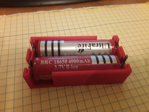 18650 battery holder 2s 3d print model - Mito3D