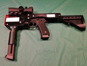 jokers hi-capa -&gt cz sp-01 shadow carbine kit 75 rail 9mm airsoft ar15 stock backplate conversion cz75 gun moe roni 3d print model - Mito3D