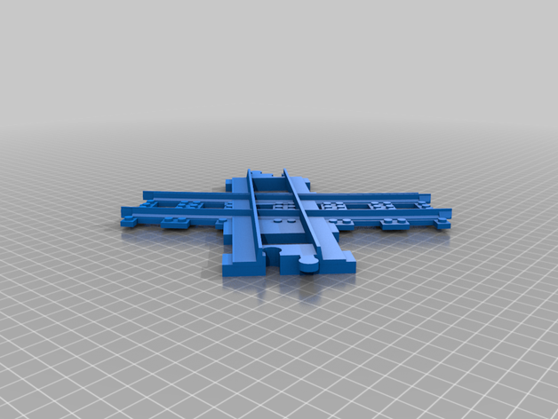 duplo lego crossing train rail 3D print model - Mito3D