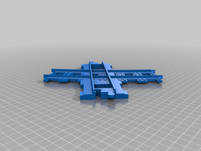 duplo lego cruce de tren rail 3d print model - Mito3D