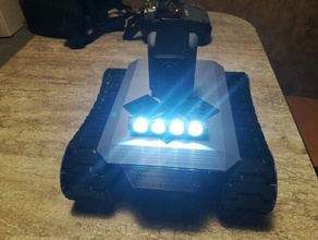 cybertank headlight module fpv led light tank 3d print model - Mito3D
