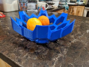 hex reticolo ciotola bowden pranzo sala da tavolo mangiare frutta di cucina utensili utensile 3d print model - Mito3D