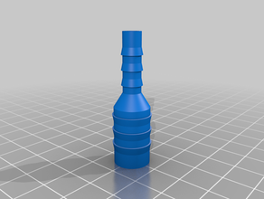 my customized hose adapter configurable 1 4 2 correct 3d print model - Mito3D