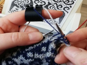 thimble yarn guide fairisle finger knitting 3d print model - Mito3D
