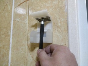 safety razor holder stand shaving 3d print model - Mito3D