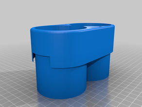 fiat 500 cup holder extension 3d print model - Mito3D
