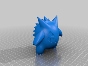 gengar pokemon una parte remix figure 3d print model - Mito3D