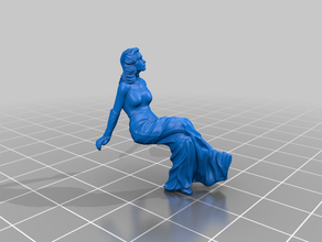 elegan lady figurine action figures famous fanart fantasy female body figure girl hollywood movies printable printer 3d print model - Mito3D