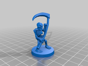 heroquest scheletro riparato morte falce 3d print model - Mito3D