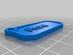 chave da porta frente tag personalizado 3d print model - Mito3D