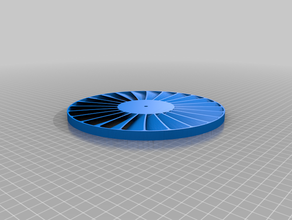 turbine tipe blades desk fan 3d print model - Mito3D