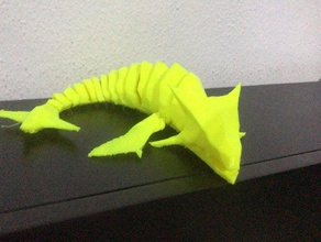 articulated bone shark subnautica low poly 3d print model - Mito3D