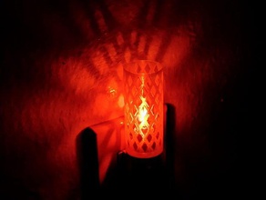 kafes gece ışık gölge abajur aydınlatma Gece Işığı 3d print model - Mito3D