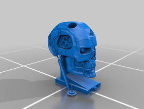 terminador de cabeça t800 terminator 3d print model - Mito3D