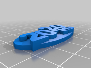 keychain 2020 3d print model - Mito3D