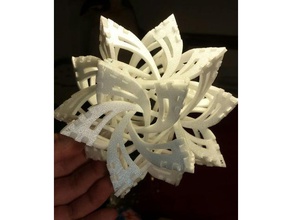 frabjous sculpture - 20 branches étoile de noël george hart inkscape les mathématiques l'art 3d print model - Mito3D