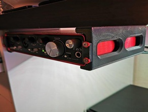 focusrite scarlett 2i4 desk brackets audio interface mounts setup useful 3d print model - Mito3D